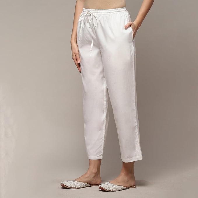 BIBA Women Straight Fit High Rise Pants