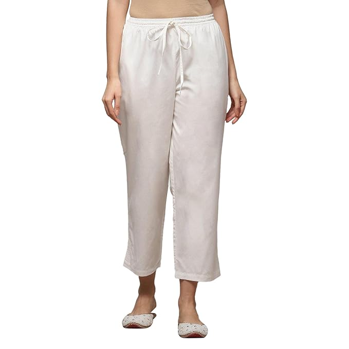 BIBA Women Straight Fit High Rise Pants