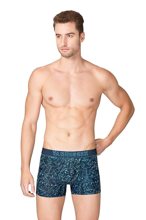 Van Heusen Men Breathable AIR Series Active Trunks - Polyamide Elastane - Swift Dry, 4-Way Stretch_40048_Blue APM02_L
