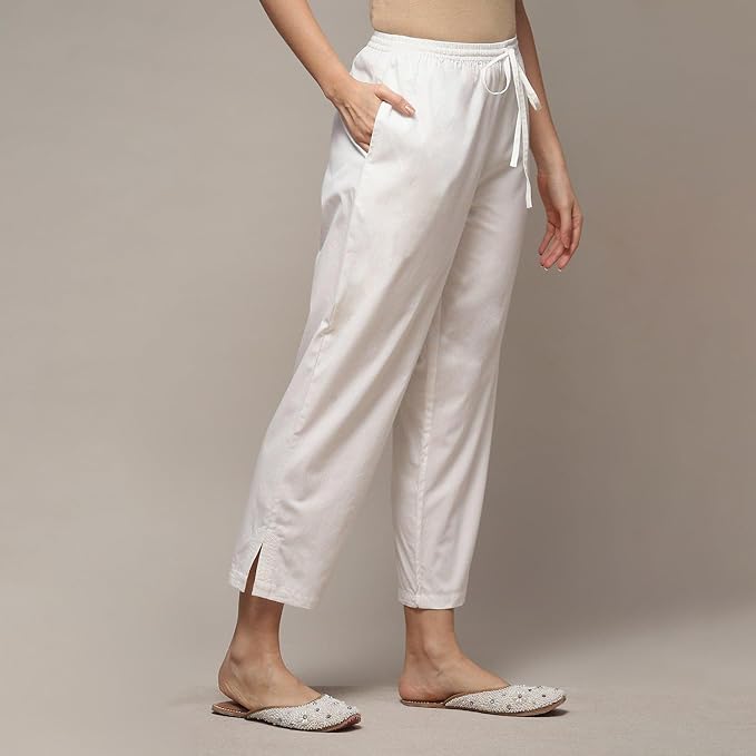 BIBA Women Straight Fit High Rise Pants