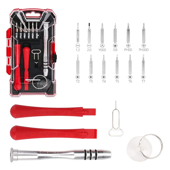 17-Piece Electronics Repair Screwdriver Set, multicolor