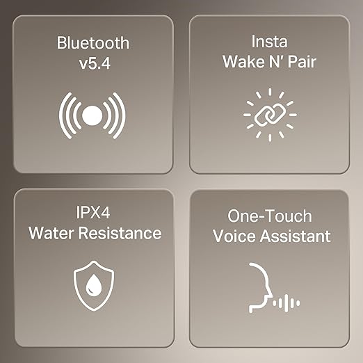 Boat Airdopes 141 Gen 2, 4 Mics ENx Tech, 48 Hrs Playback, Free Music Streaming, Fast Charge, Low Latency, IPX4, v5.4 Bluetooth Earbuds, TWS Ear Buds Wireless Earphones with mic (Active White)