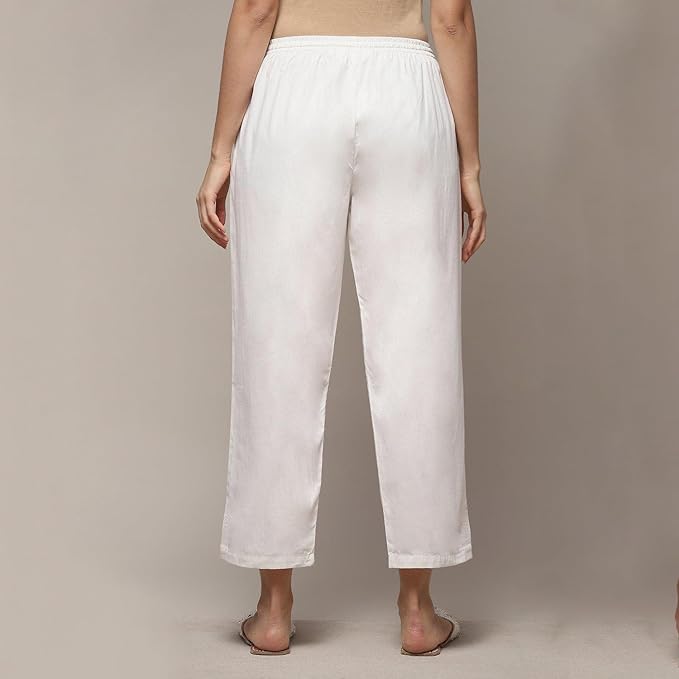 BIBA Women Straight Fit High Rise Pants