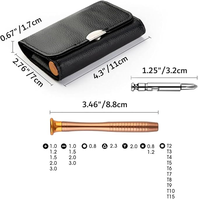 Zaptec 25 in 1 Precision Small Magnetic Screwdriver Set Multi Pocket Repair Tool Kit for Mobile, Laptop, Electronics, iPad, Mackbook, Watch