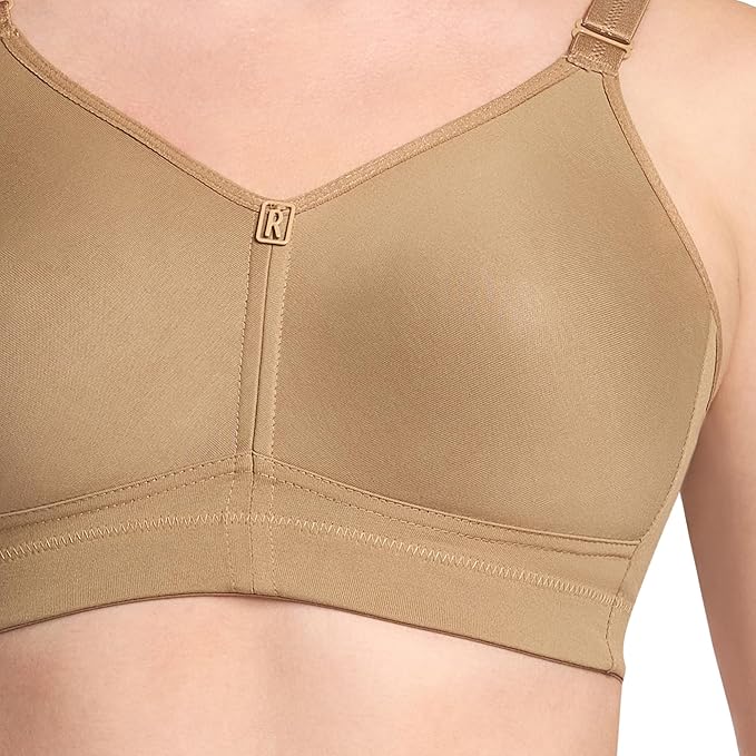 TRYLO Riza T-FIT Women's Non-Padded,Non-Wired,Full Coverage,Seamless 100% Cotton Feel Fabric Bra Available in Multicolor
